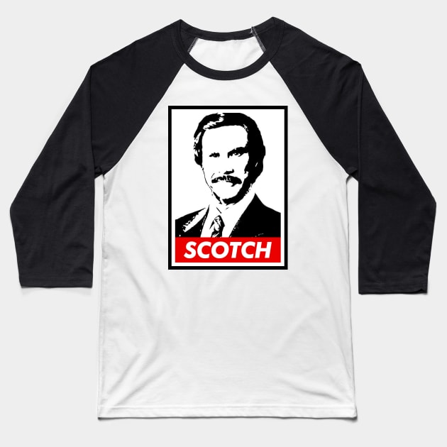 Ron Burgundy - Scotch Baseball T-Shirt by NotoriousMedia